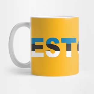 Flag Estonia Text Mug